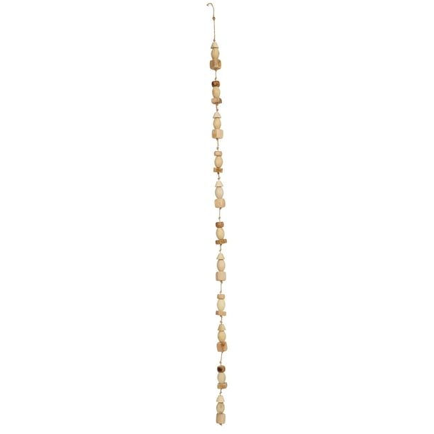 Creative Co-op 72 L Mango Wood Bead Garland Brown